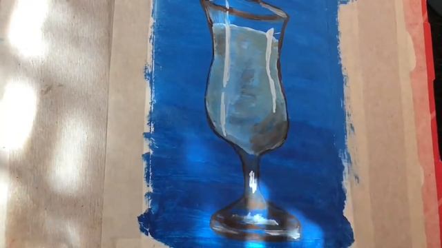 Как нарисовать стаканчик/ стакан / бокал/ напиток/красками/гуашь/рисование/рисунок/зонтик смотреть онлайн
