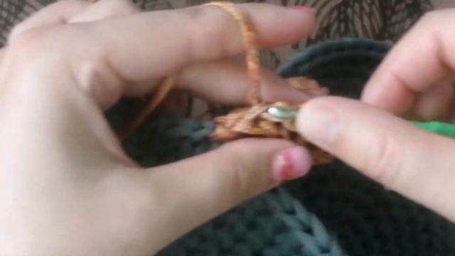 Золотая осень ???Сумка из полиэфирного шнура.