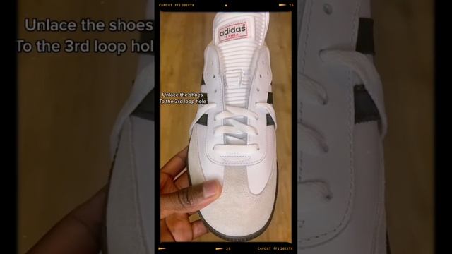 HOW TO MAKE TONGUE SHORTER ON ADIDAS SAMBA SHOE #shoehack смотреть онлайн