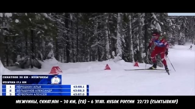 Кто удержится за Большуновым. СКИАТЛОН 30 КМ. МУЖЧИНЫ // КР 22/23 по лыжным гонкам. Сыктывкар