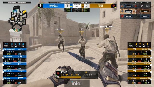 9 Pandas vs. forZe - Map 2 [Anubis] - ESL Challenger Melbourne 2024 - CQ - Europe смотреть онлайн