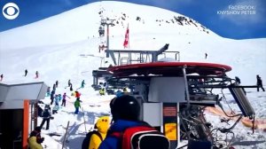  Неисправность лыжного подъемника в Грузии выбрасывает людей в воздух