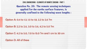 MCQ Questions Elements of Remote Sensing - Part 1 with Answers