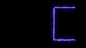 Футаж Буква С, Электрический Неон НА АЛЬФА КАНАЛЕ.mp4