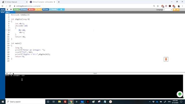 Algorithmics & Programming - Exercise - Number of digits