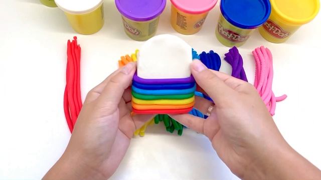 Лепим Радужное Мороженое Из Пластилина Плей До | Учимся Лепить Из Пластилина | Play Doh Ice Cream