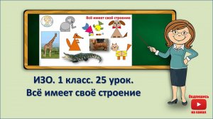 1 кл.ИЗО. 25  урок. Всё имеет своё строение