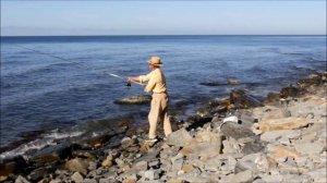 Рыбалка на Черном море с берега в районе Анапы, осень, начало октября.  Морской карась (ласкирь)