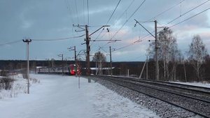 ЭС2Г-139, скоростной поезд № 803 Екатеринбург - Пермь, перегон Хрустальная - Первоуральск