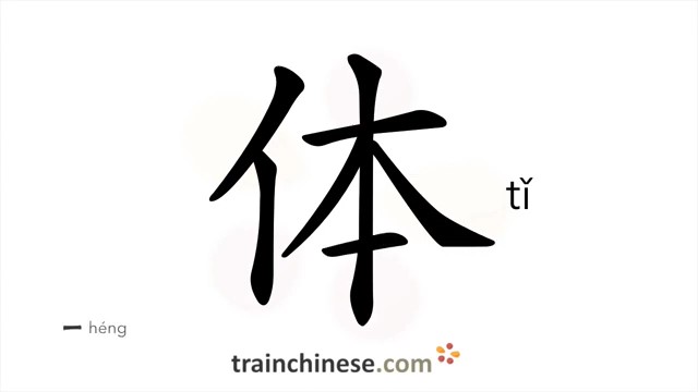 体 (tǐ) body; system HSK