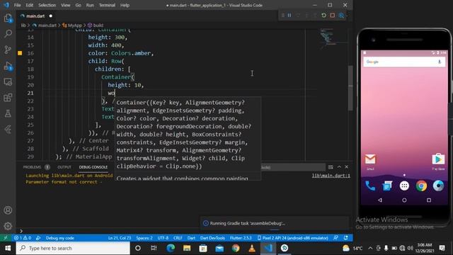 Flutter Tutorial for Beginners #11 - Rows @flutter app developer