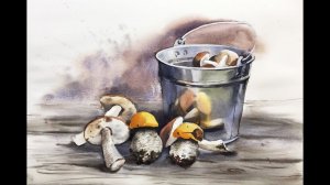 Мастер-класс «Грибная пора» | Как нарисовать грибы подберезовики поэтапно