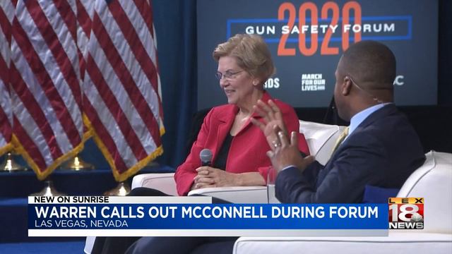 Warren calls out McConnell during forum смотреть онлайн