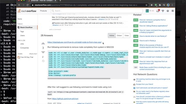 Uninstall nodejs completely смотреть онлайн