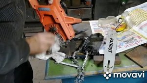 Электропила, натягиваем цепь