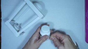 Новогодний фонарь с композицией из бисера.