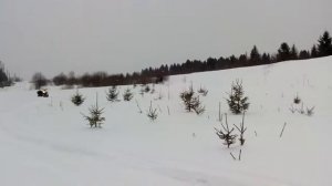 Самодельный снегоход +своими руками!По снегу