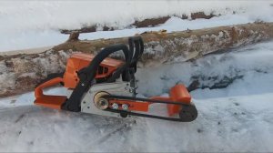 Бензопила Stihl MS 230 + кородёр. Чистим брёвна.