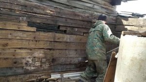 Разбираем баню Как же много гнилого бруса (2 часть)