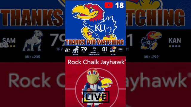 SAMFORD BULLDOGS VS KANSAS JAY HAWKS | LIVE PLAY BY PLAY | NCAA TOURNAMENT #vertical смотреть онлайн