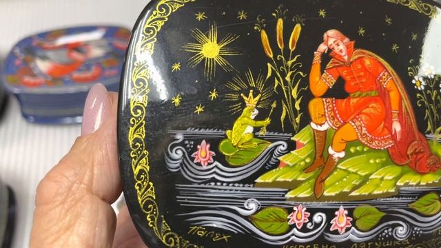 Шкатулки лаковая миниатюра!