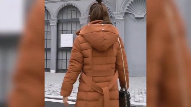 ❄Женская Утепленная Модная Парка с Поясом и Меховым Воротником. Лучшая Длинная Зимняя Парка в Мороз смотреть онлайн