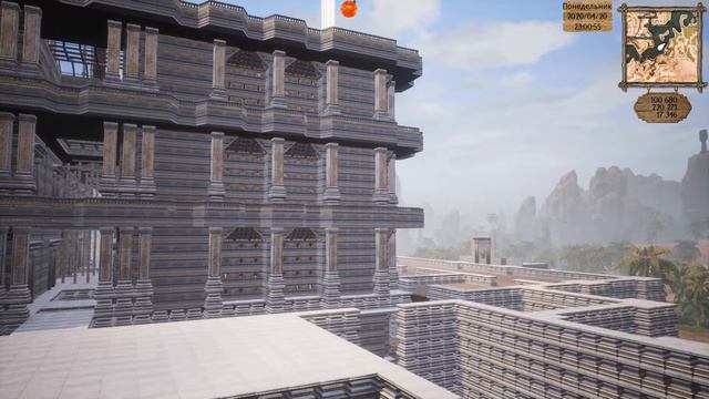 Conan Exiles - Строительство огромного замка. ч. 06. Колонны и балконы смотреть онлайн