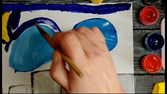 Дистанционное занятие по рисованию красками "Праздничный салют"
