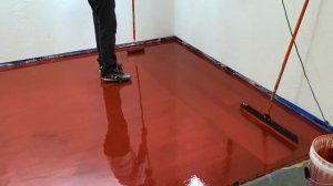 Amazing Deep Red & Black Metallic Epoxy Floor |Easy Puddle Technique That Anyone Can Do Using Rolle