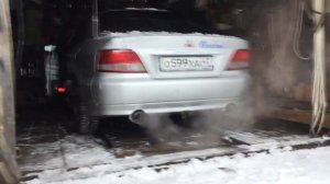 раздвоенный прямоточный выхлоп с AliExpress mitsubihi galant 2.5 V6