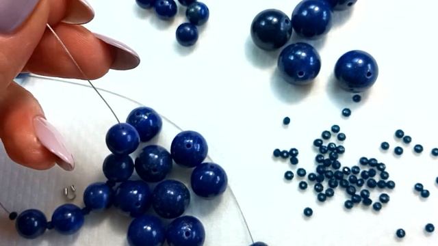 #izkamnei Как сделать простые бусы из лазурита своими руками  Мастер класс