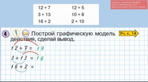 Математика 1 класс. Решение примеров вида: 13+2,  15-2. Урок 104
