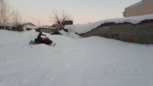 Тест снегохода Тунгус 500 в Томске в Мото-тех. IRBIS TUNGUS 500L 2019. Снег глубокий. Гусянка 50см