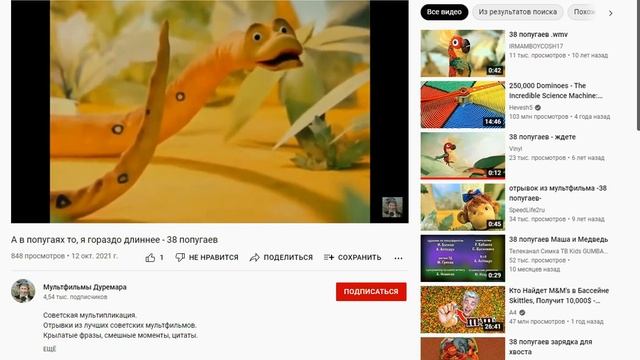 А В ПОПУГАХ Я ГОРАЗДО ДЛИННЕЕ - ОТКУДА МЕМ? смотреть онлайн