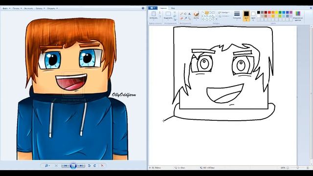 Аватарка в майнкрафт(рисуем в Paint 5#) смотреть онлайн