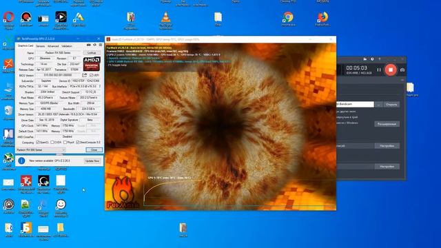 Тест видеокарты Sapphire Radeon RX 580 4GD5 NITRO+ FurMark