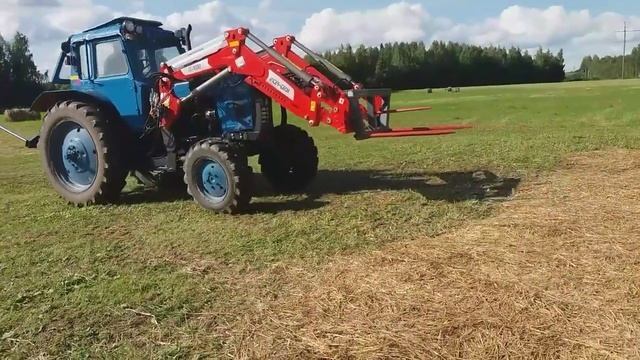 Заканчиваэм сенокос. МТЗ-82Л. Возим и складываэм рулоны с палей. 15.07.2019.) Всем удачки и Спасибо смотреть онлайн