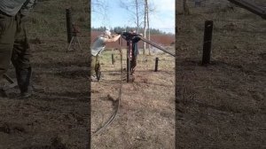 Монтаж винтовых свай 108 длина 2.5 метра