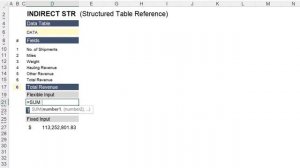 Dynamic Excel Table Inputs Based on Cell Value