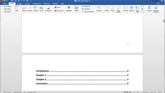 Change Page Numbering In Word On A Mac