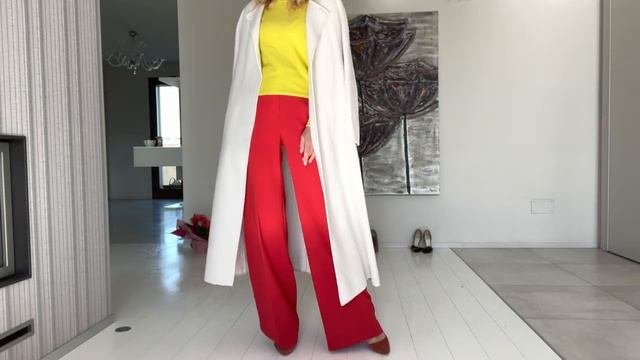 Осенние наряды - Как стилизовать широкие брюки - идеи Look Book 2022.