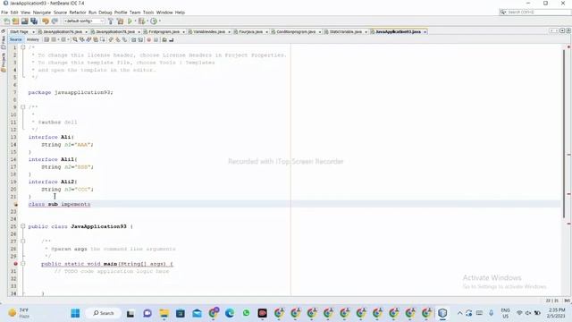Interface in Java with Example|Multiple Inheritance in Java using Interface all one tec|java course