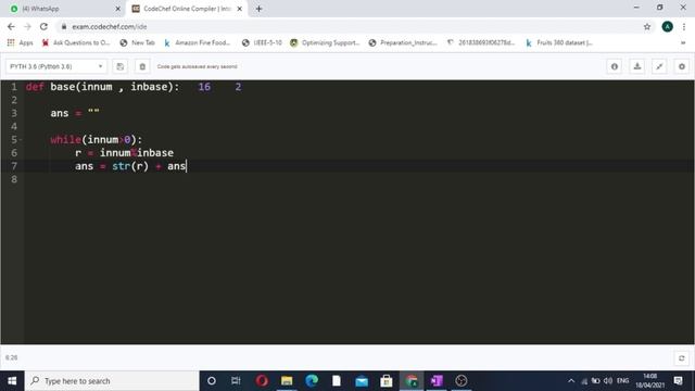 Infytq Final Round Coding Question | 18 April 2021 | Python coding questions | Part 1
