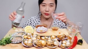 개불,전복,홍가리비찜,오징어통찜 리얼사운드 먹방 Seafood(Steamed Squid&Scallop, Raw Abalone) ASMR MUKBANG EATING SOUNDS