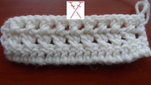 Перекрещенные столбики с одним накидом