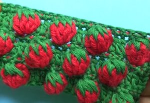 Узор крючком Клубничка Вязание крючком