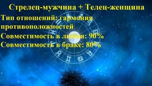 Совместимость Стрелец-мужчина и Телец-женщина