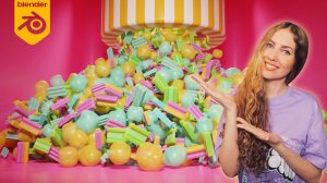 Как сделать 3d анимацию жвачек в Blender | Particle System + Molecular | Пошаговый урок