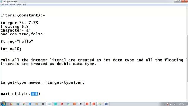 Type Casting In Java | Types Promotion  | Implicit, Explicit Conversion  | In  Hindi/URDU-43