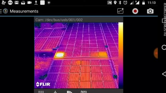 Thermography test of solar panel at solar plant using Android phone смотреть онлайн